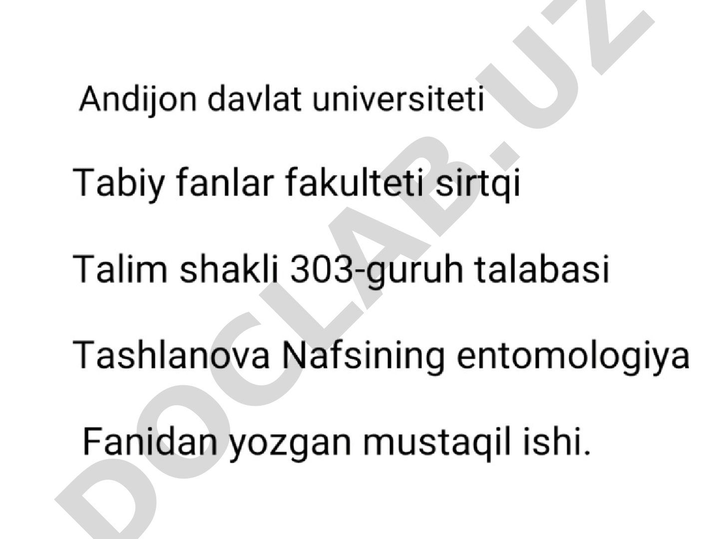 Taqdimotda faqat minnatdorchilik yozuvi mavjud