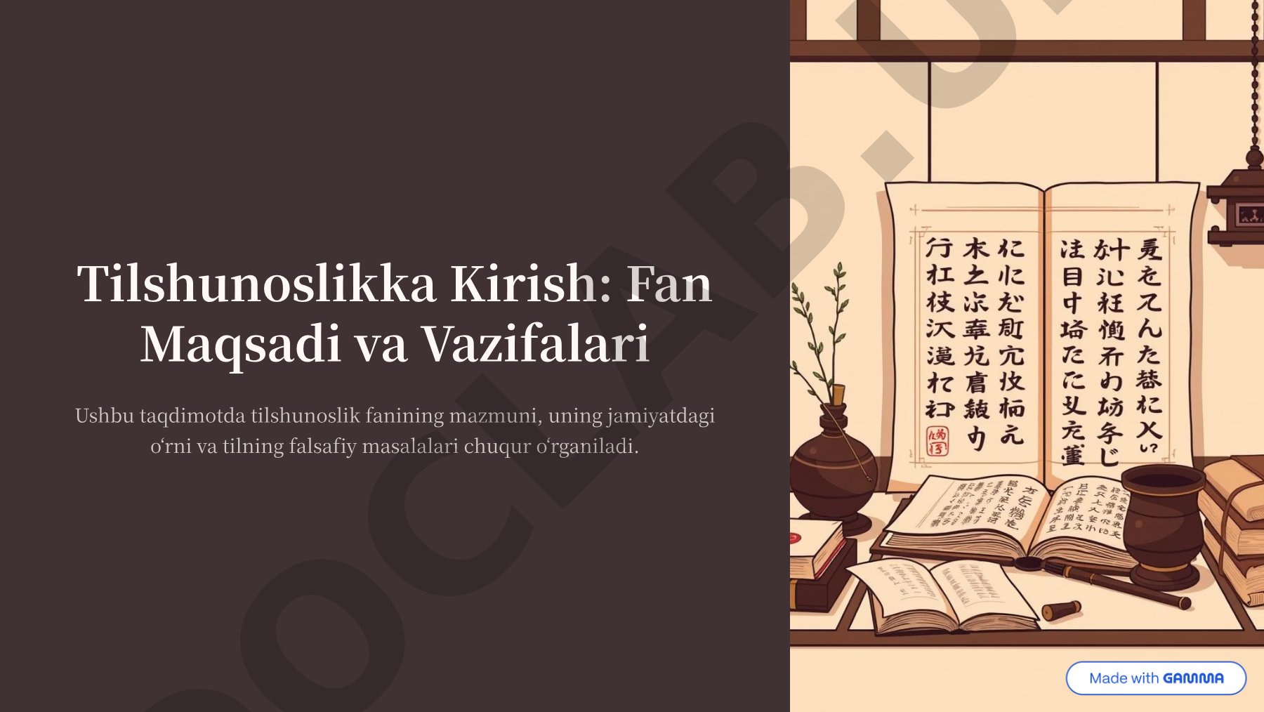 Tilshunoslikka Kirish: Fan Maqsadi va Vazifalari