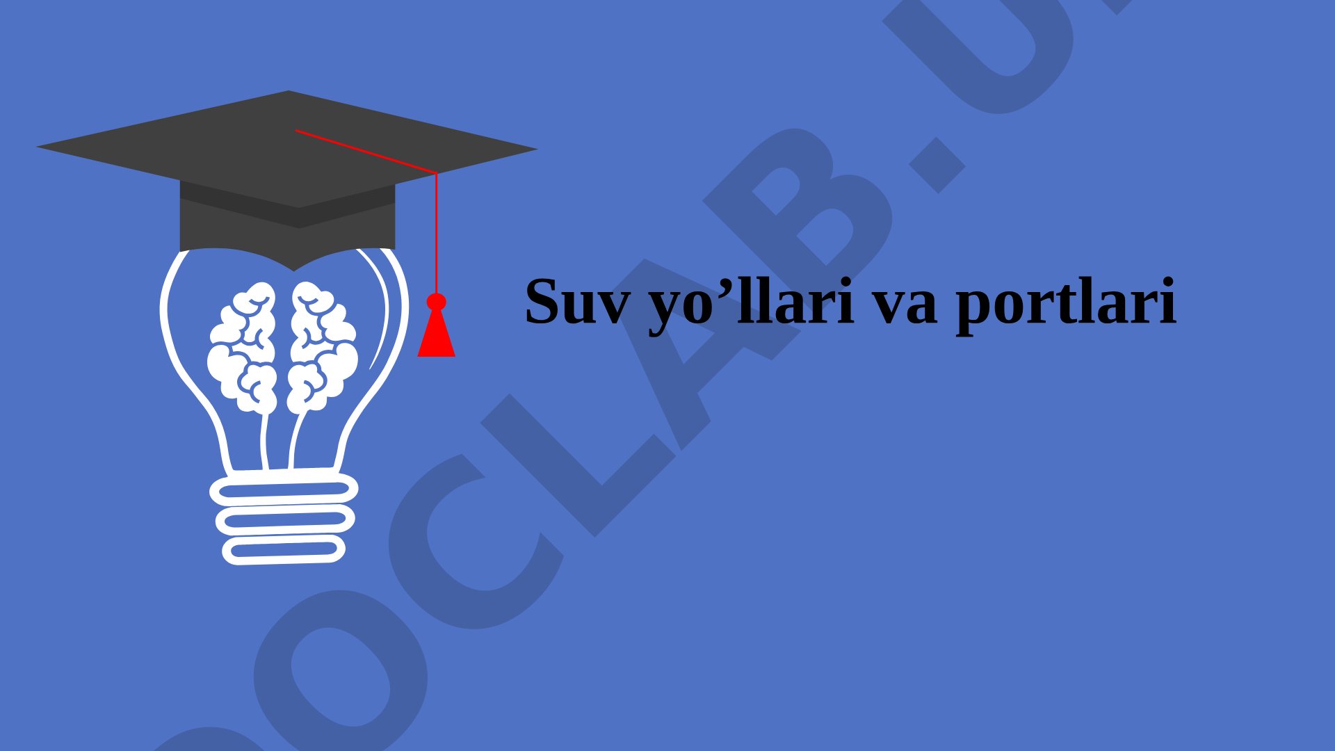Suv yo'llari va portlari