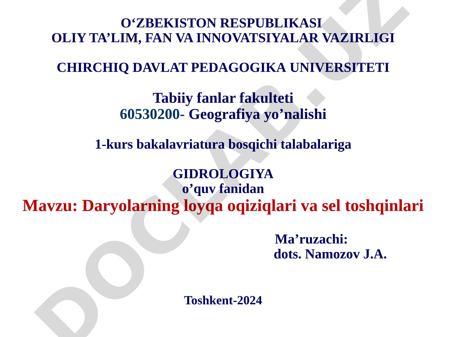 Daryolarning loyqa oqiziqlari va sel toshqinlari