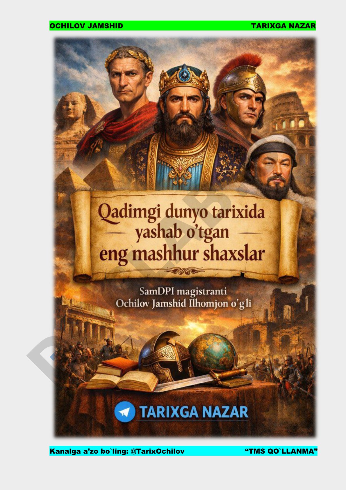 Misr fir'avnlari tarixi: Tutanxamon, Menes, Yaxmos