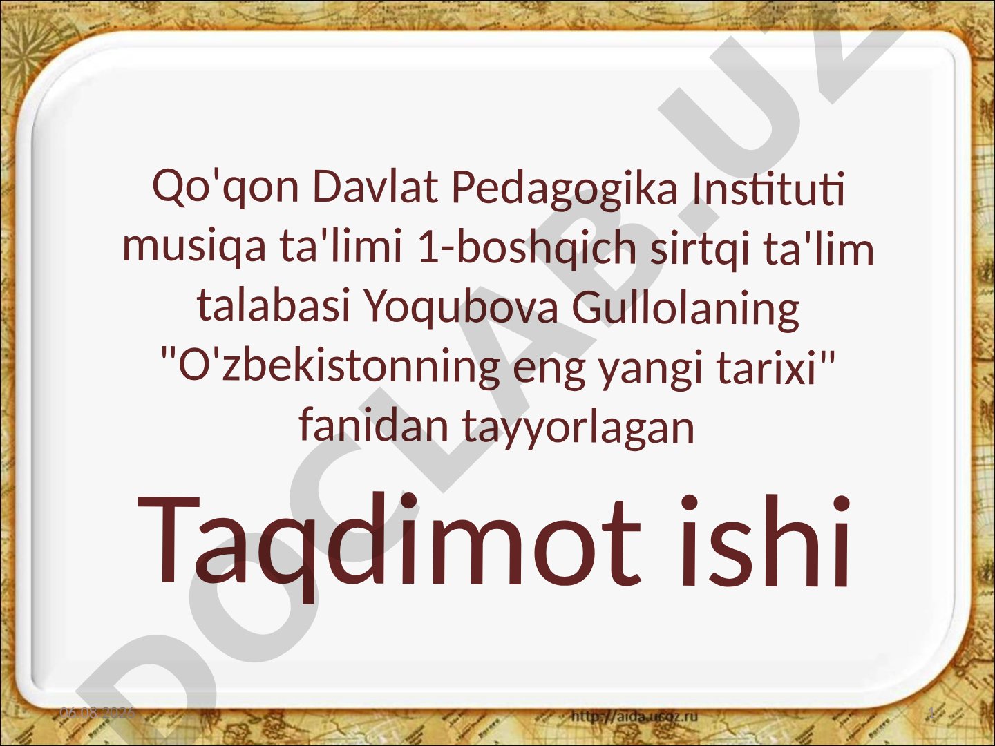 MUSTAQILLIK ARAFASIDA O'ZBEKISTONDAGI IJTIMOIY-SIYOSIY IQTISODIY MADANIY AHVOLI