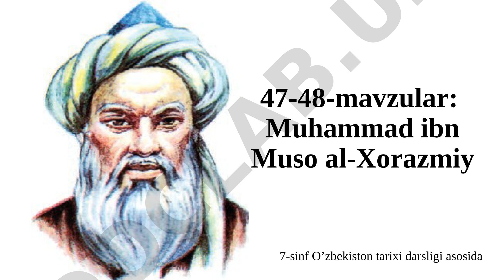 Muhammad ibn Muso al-Xorazmiy