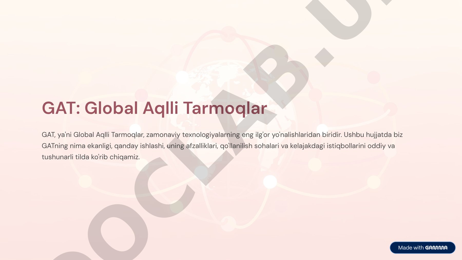 Global Aqlli Tarmoqlar (GAT)