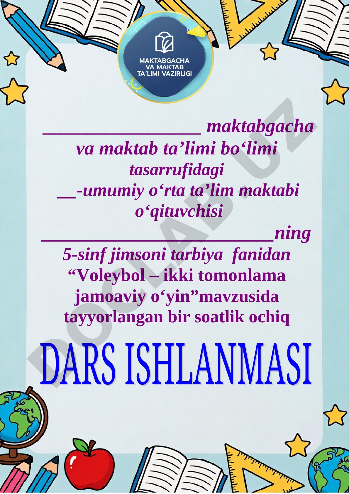 Voleybol – ikki tomonlama jamoaviy o‘yin