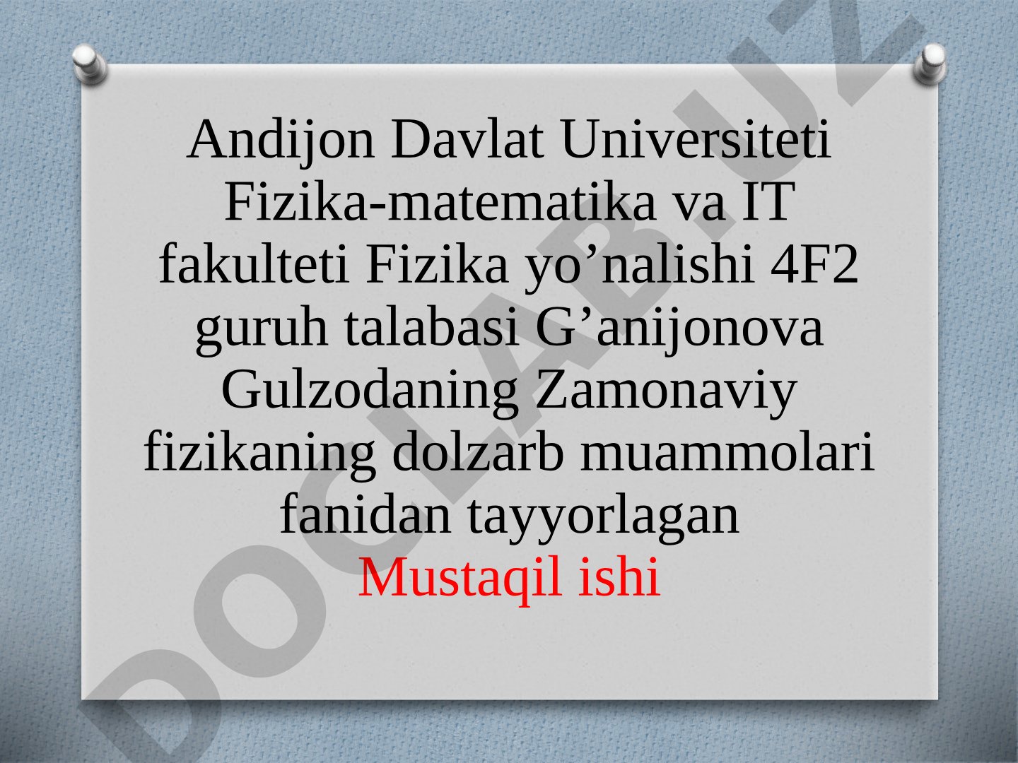 Fizika qonunlarining tirik organizmlardagi amaliy ahamiyati va biosistemalarda kechadigan