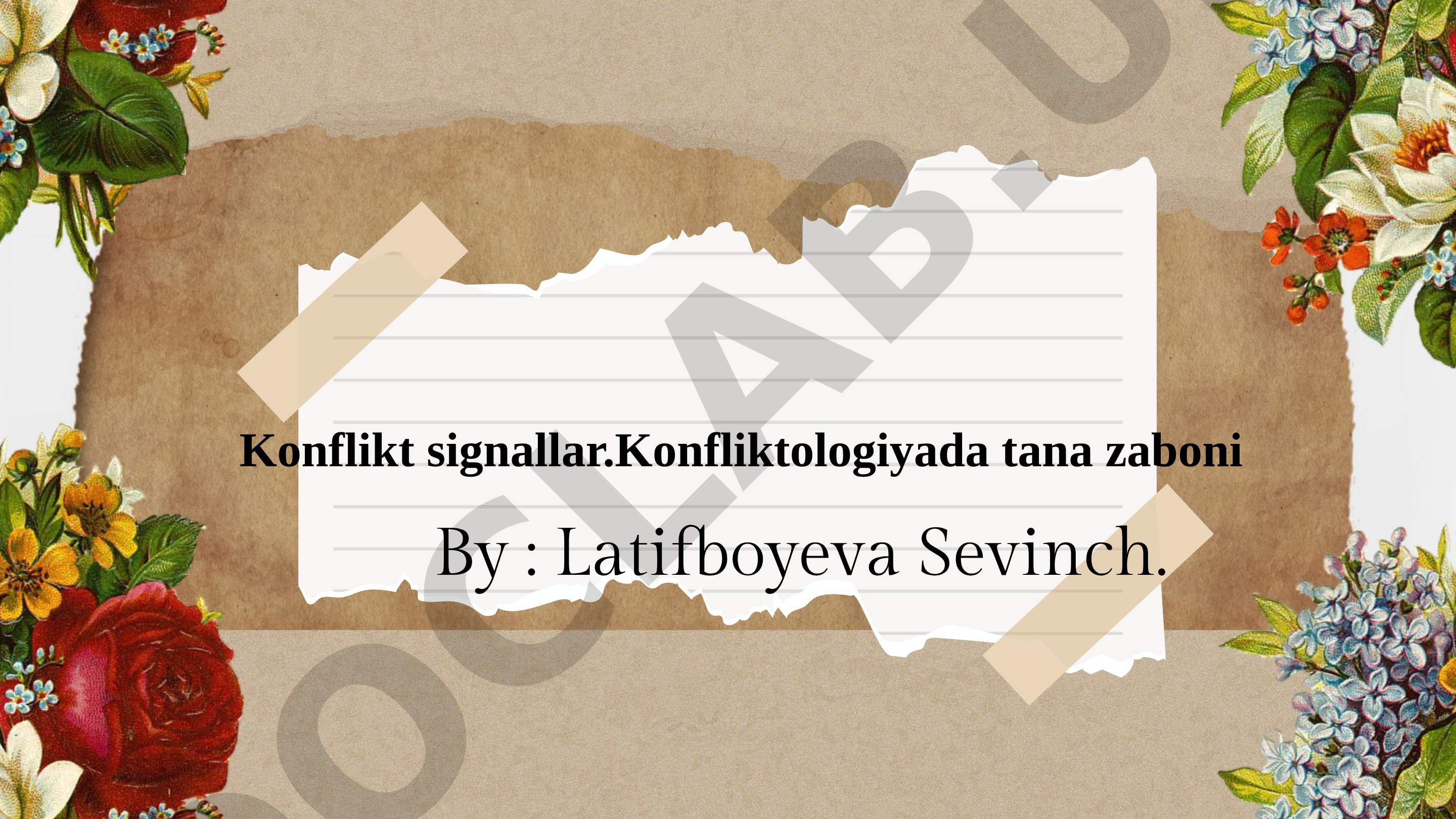 Konflikt signallari, tana tili, mojaro tushunchasi va uning pedagogik ahamiyati