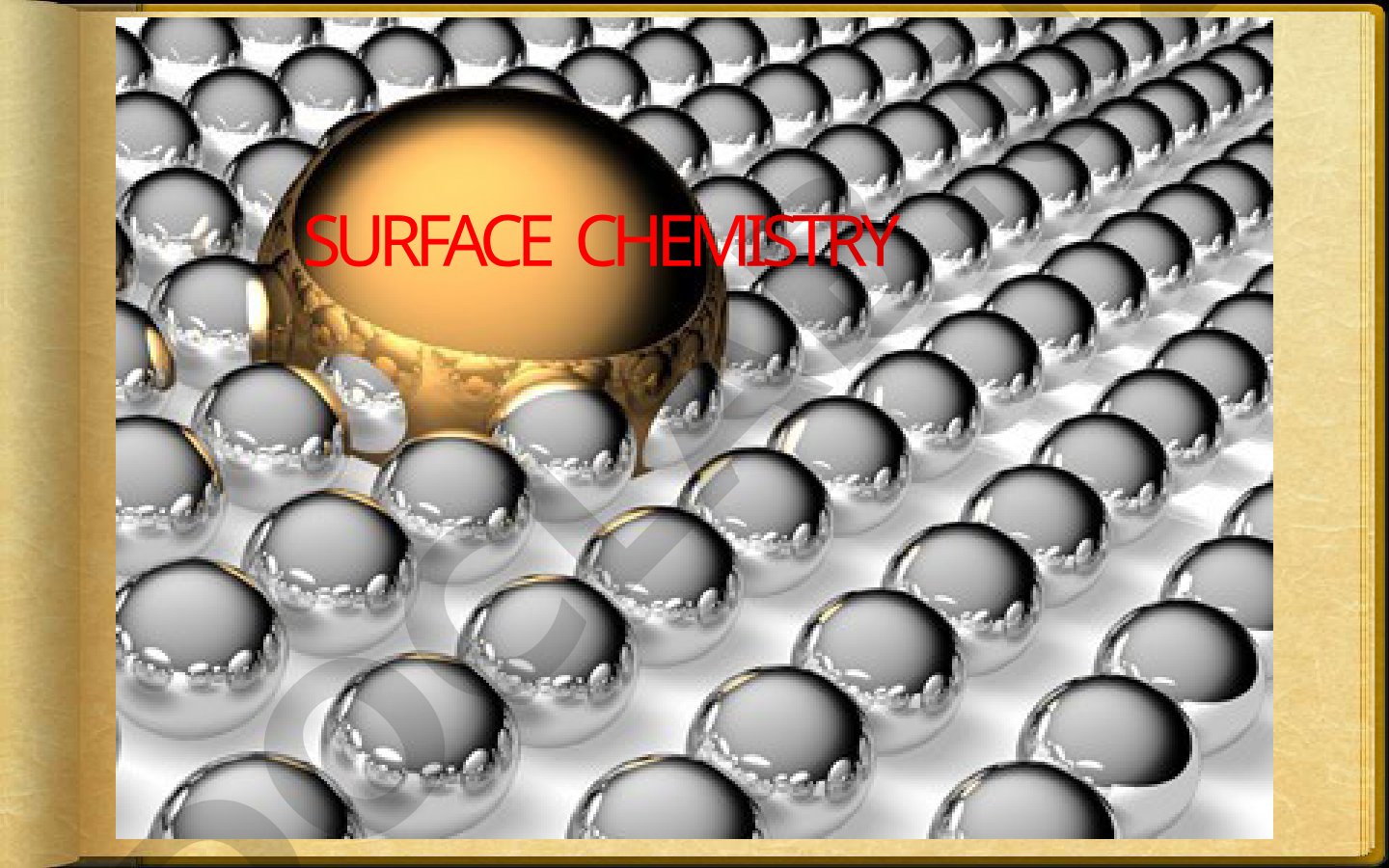 Surface Chemistry: Adsorption and Absorption