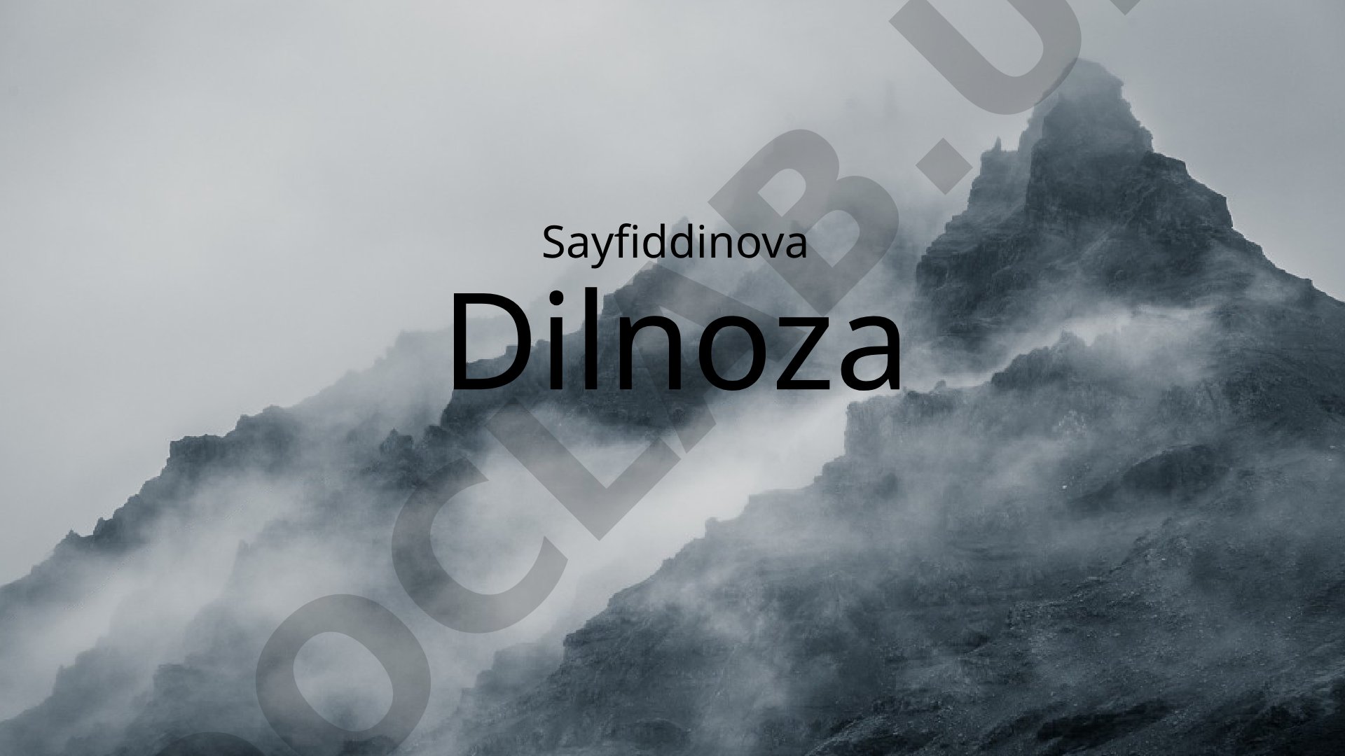 Dilnoza Sayfiddinova