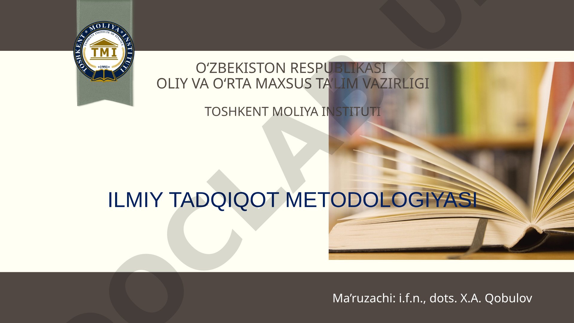 Tadqiqot olib borish jarayonini tashkil etish