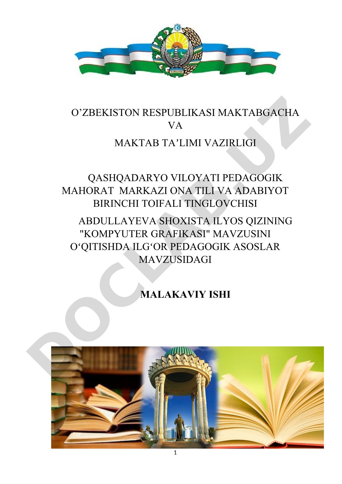 Kompyuter grafikasi mavzusini o'qitishda ilg'or pedagogik asoslar