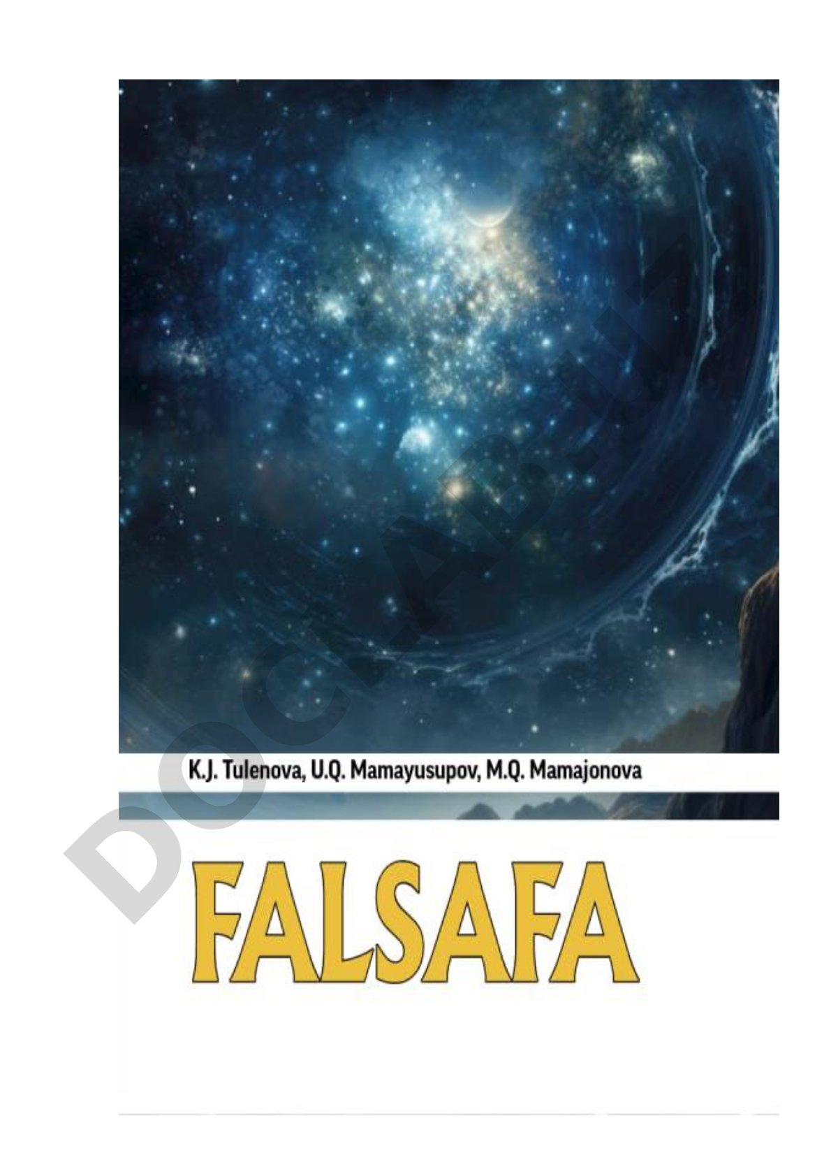 Falsafa: borliq, ong, gnoseologiya, metodologiya va jamiyat falsafasi
