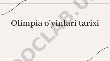 Olimpiya o'yinlari tarixi