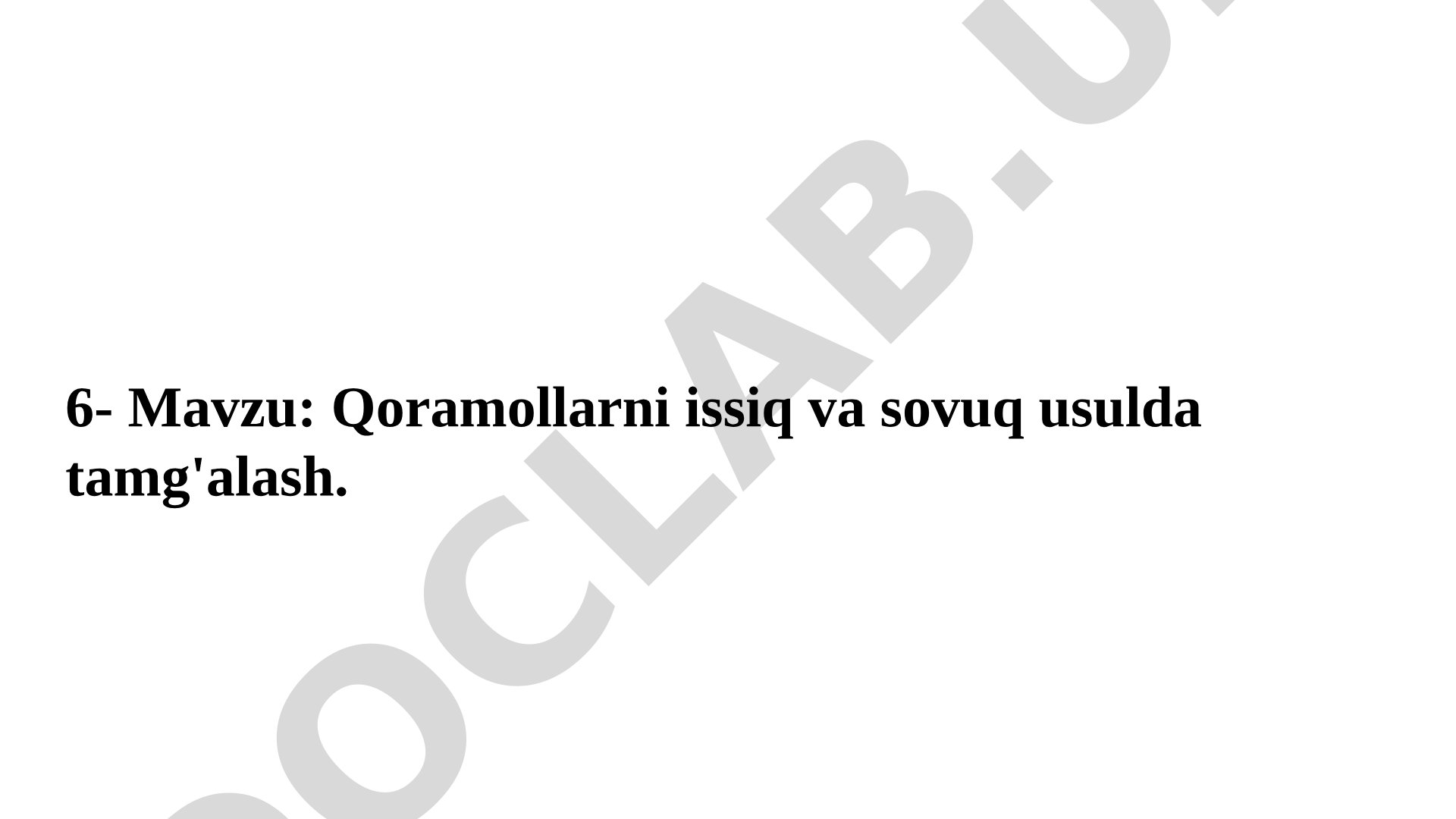 Qoramollarni issiq va sovuq usulda tamg'alash