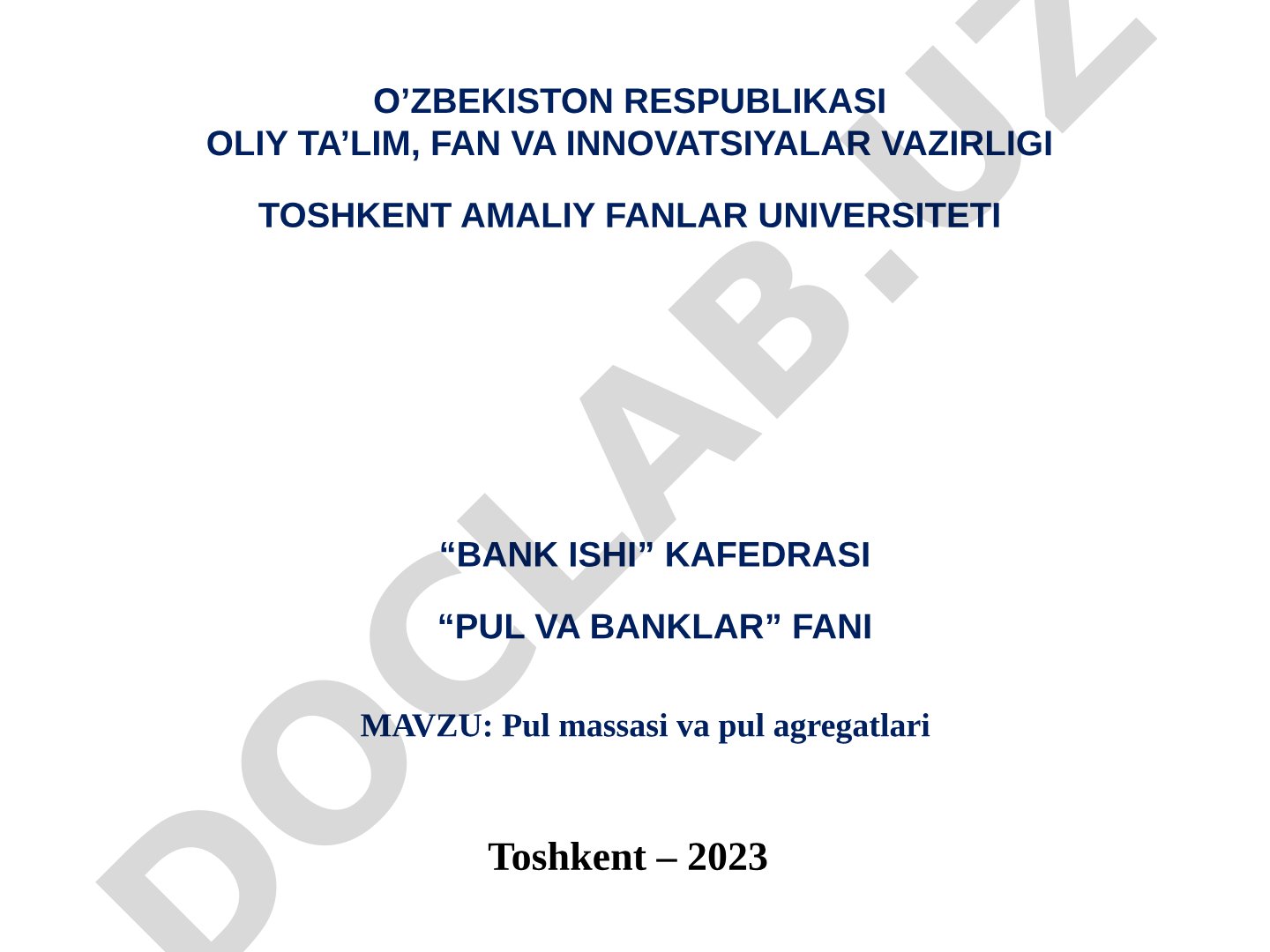 Pul massasi va pul agregatlari