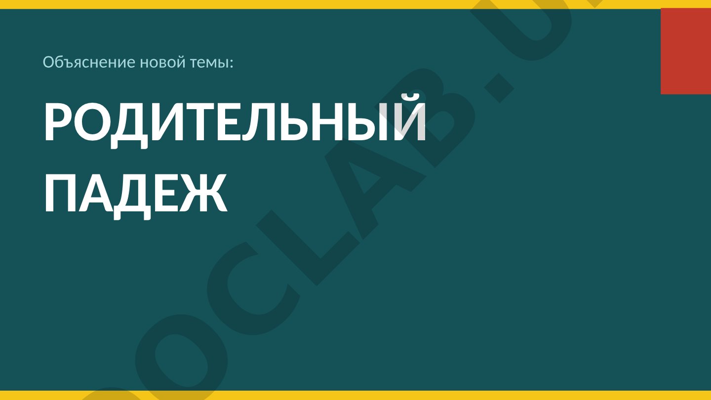 Родительный падеж