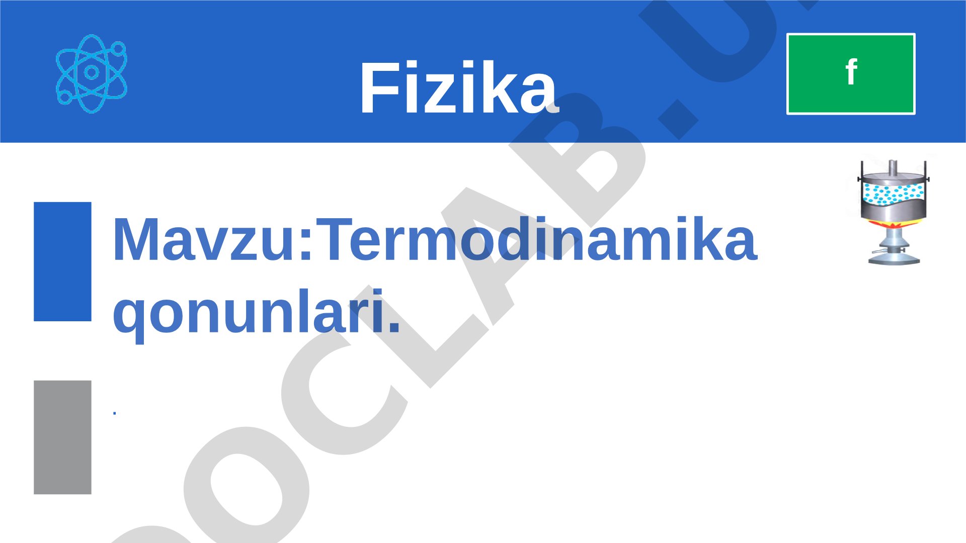 Termodinamikaning birinchi va ikkinchi qonunlari, izojarayonlarga tadbiqi
