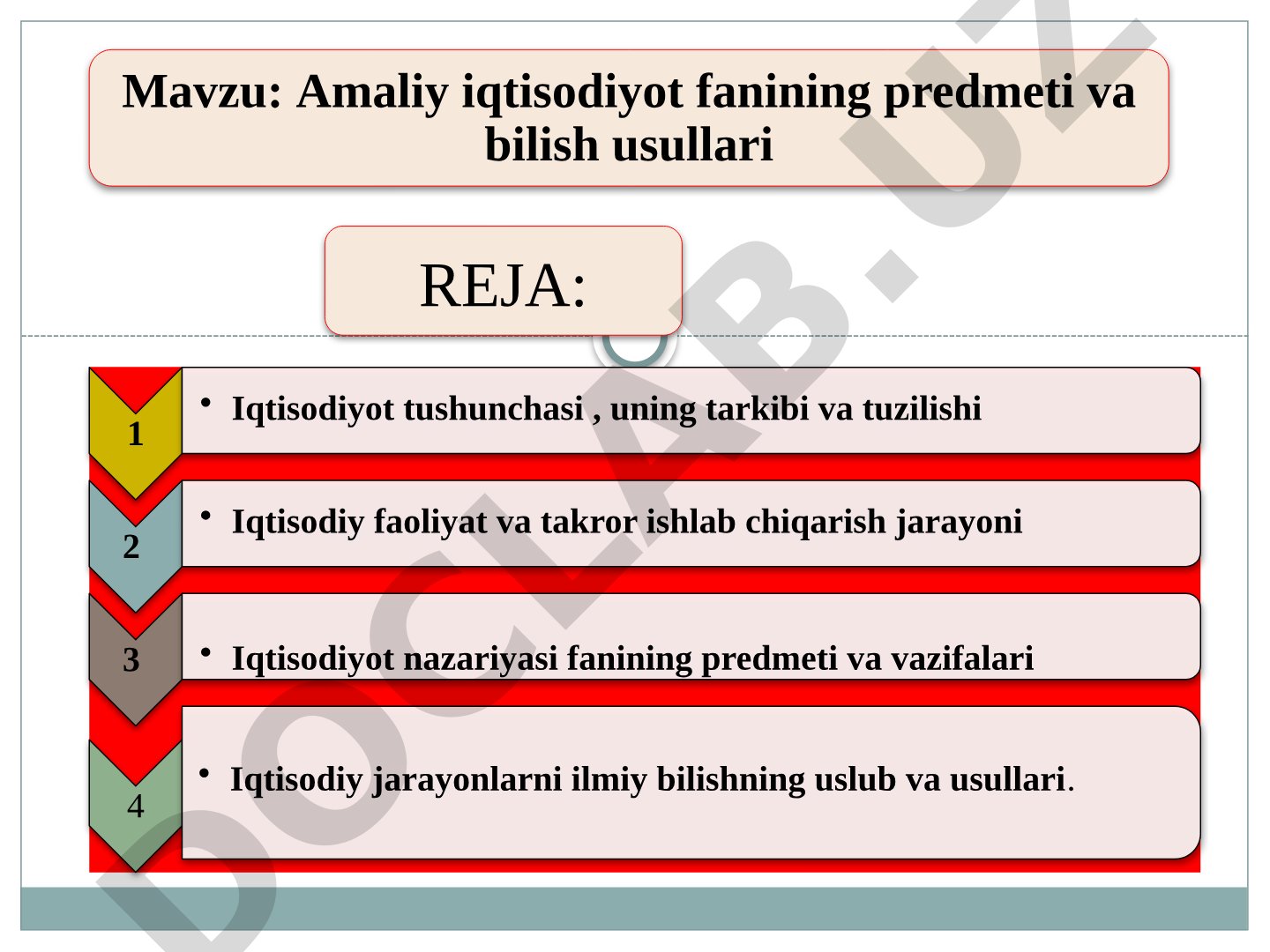 Amaliy iqtisodiyot fanining predmeti va bilish usullari
