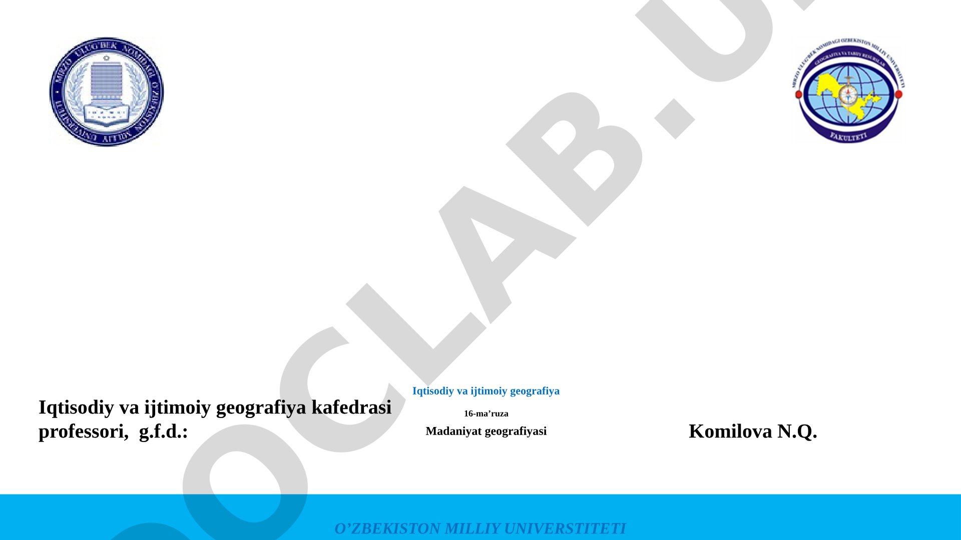 Madaniyat geografiyasi