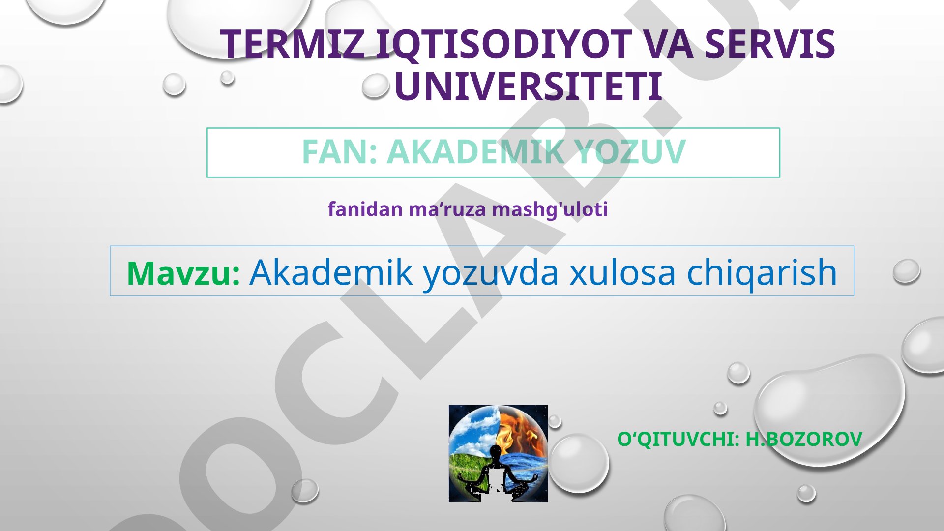 Akademik yozuvda xulosa chiqarish