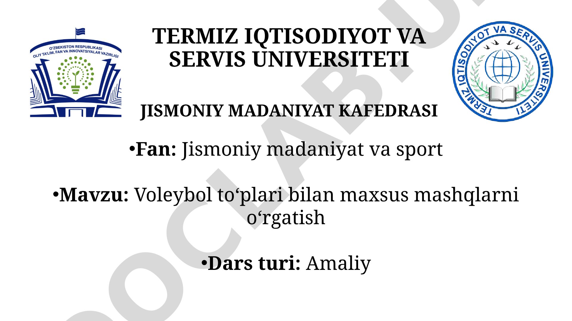 Voleybol to'plari bilan maxsus mashqlarni o'rgatish