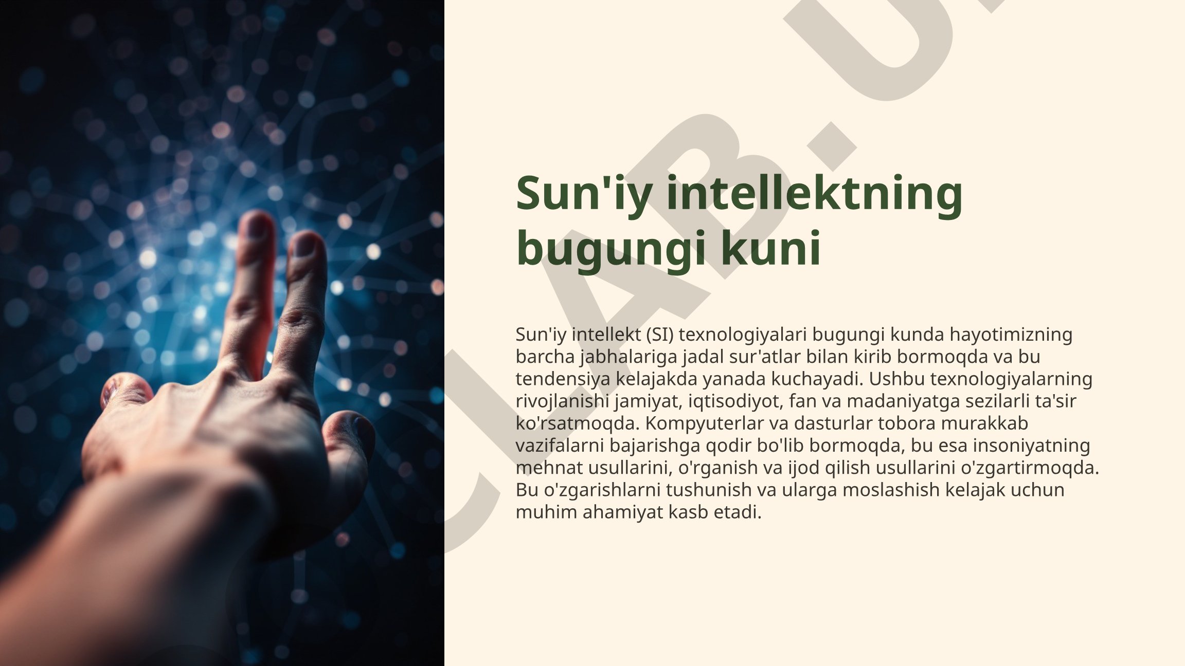 Sun'iy intellektning bugungi kuni