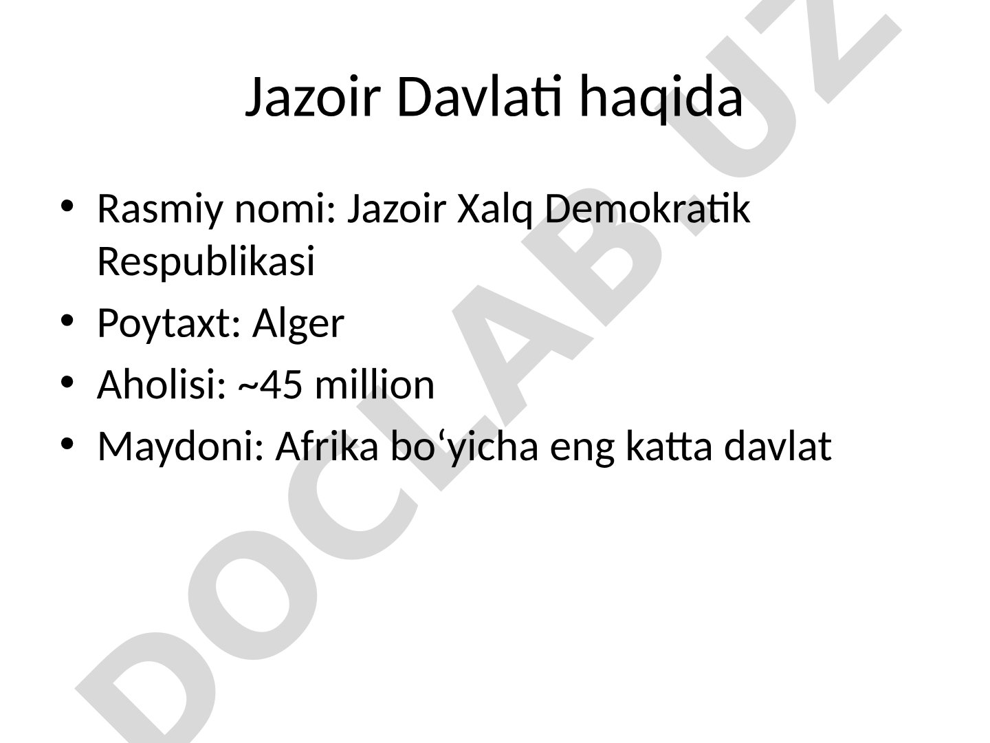 Jazoir iqtisodiyoti, sanoati, eksport-importi, ta'lim, turizm va yirik kompaniyalari