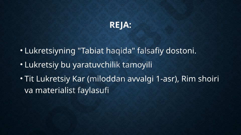 Lukretsiyning Tabiat haqida falsafiy dostoni