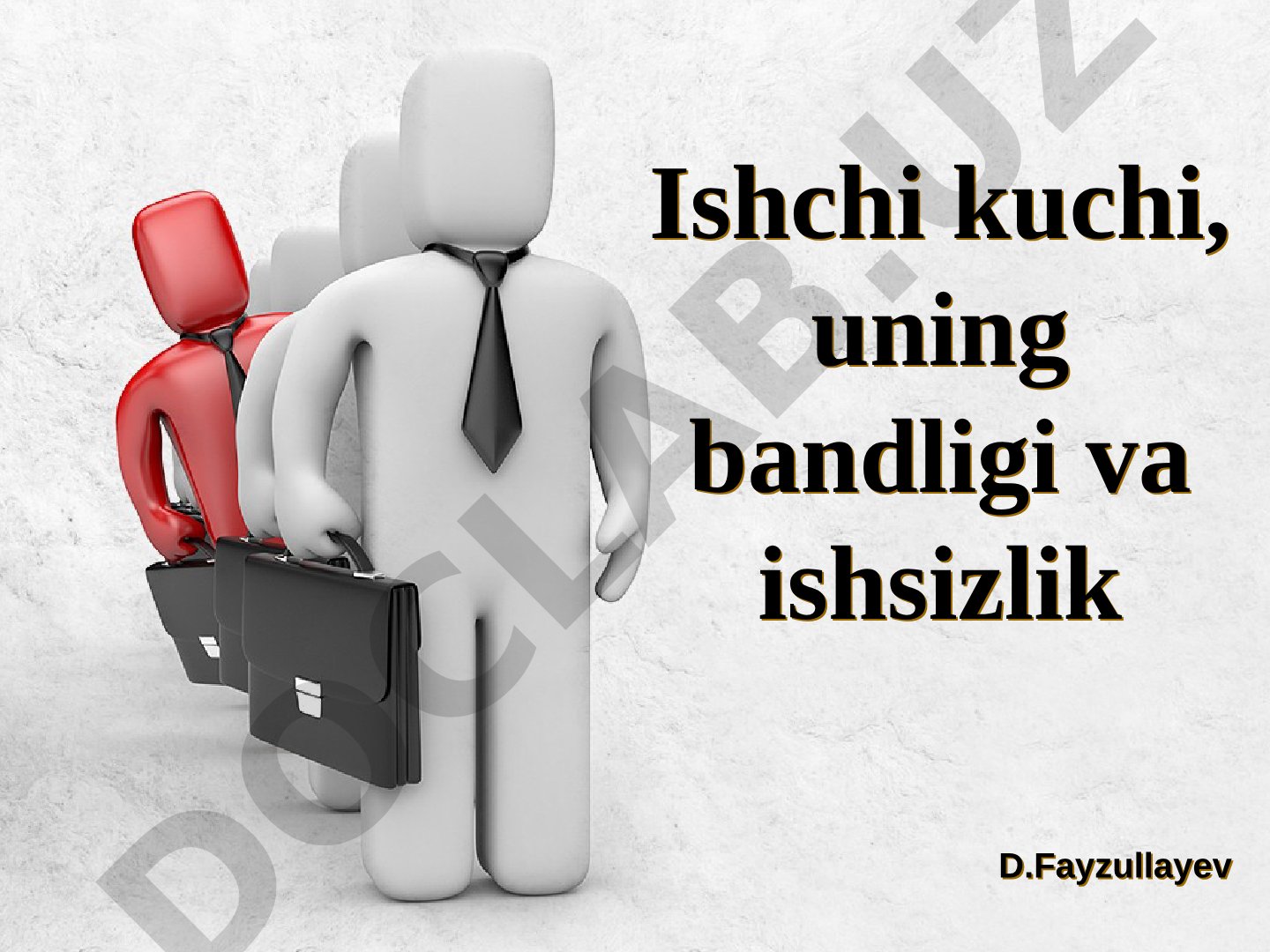 Ishchi kuchi, uning bandligi va ishsizlik