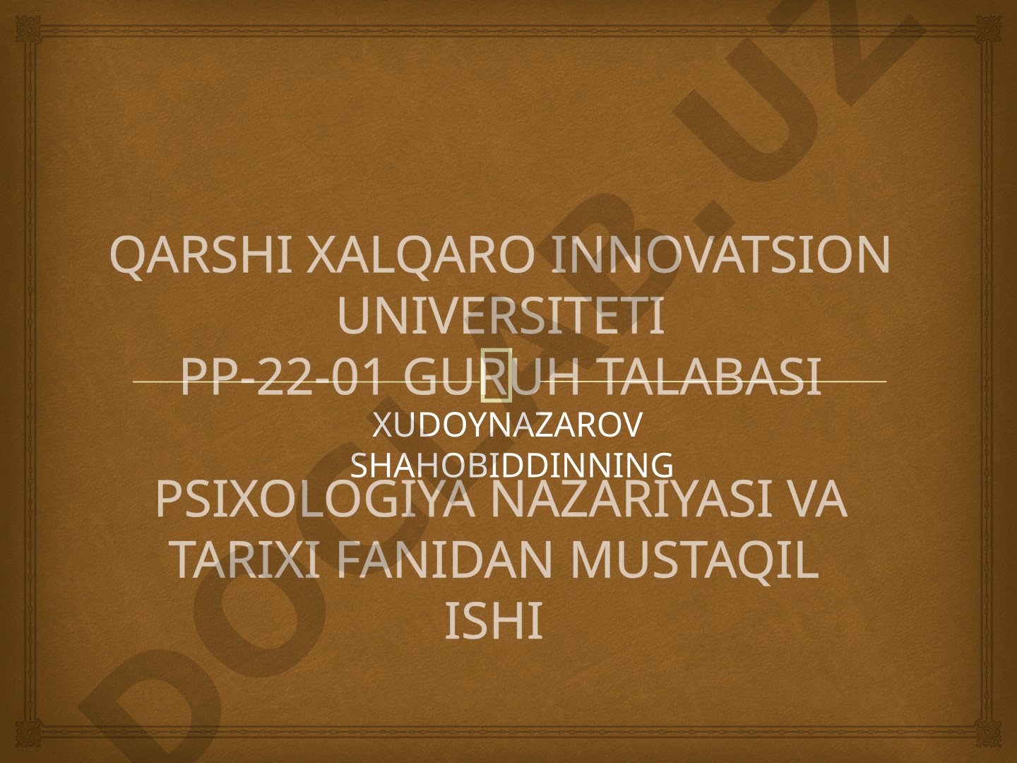 Mustaqil ish: eksperimental psixologiyaning shakllanish tarixi, I.Kant va F.Gerbart