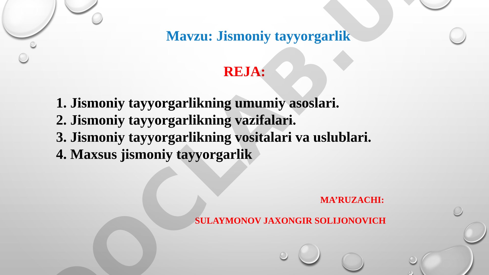 Jismoniy tayyorgarlik