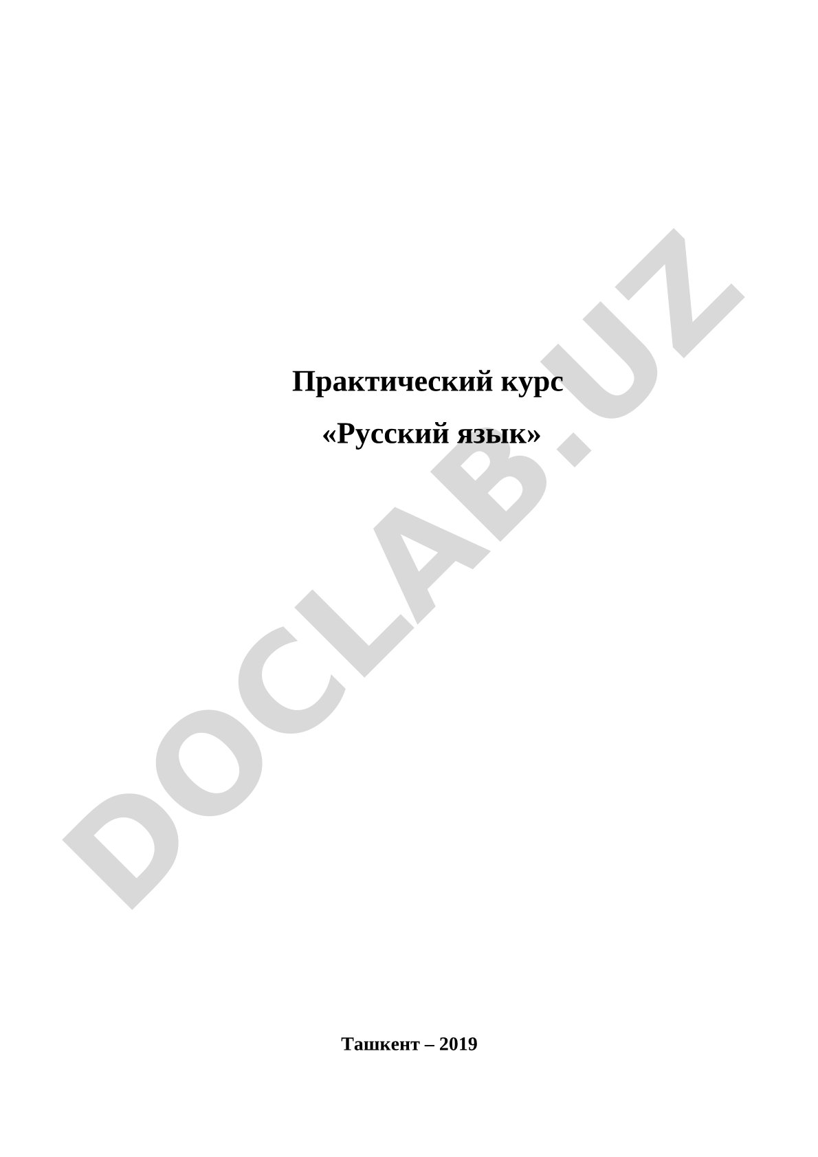 Практический курс русского языка