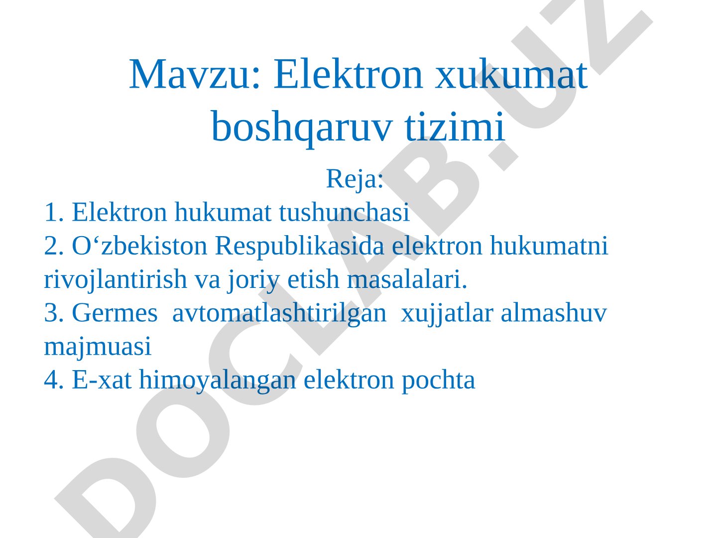 Elektron hukumat boshqaruv tizimi