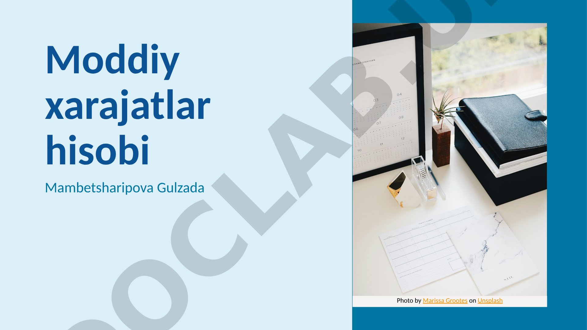 Moddiy xarajatlar hisobining mohiyati, bosqichlari, formulalari va qoidalari yoritilgan