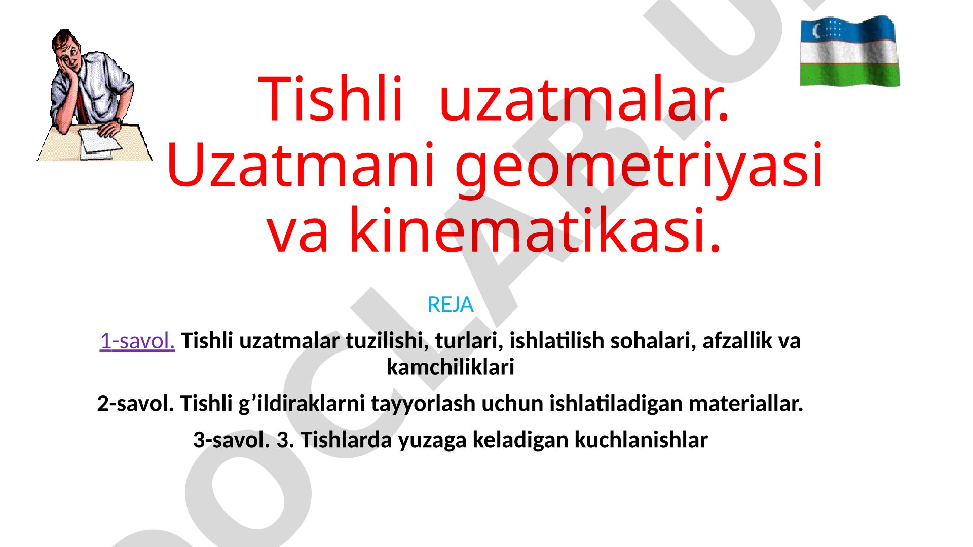 Tishli uzatmalar geometriyasi va kinematikasi
