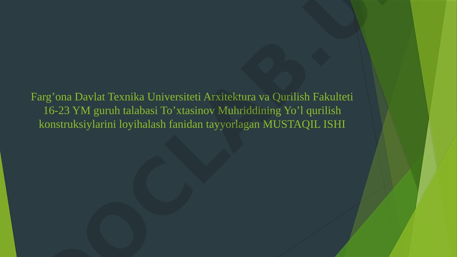 Mahalliy tabiy tosh materiallar