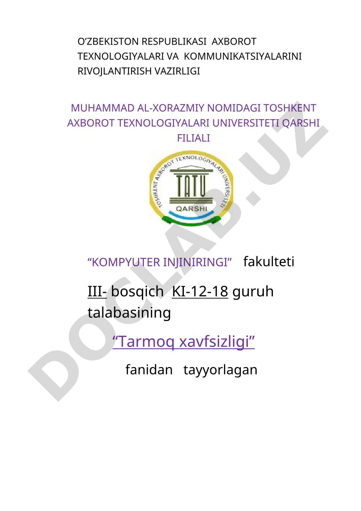 Tarmoq tuzulmasini xavfsizlik jihatdan monitoringlash