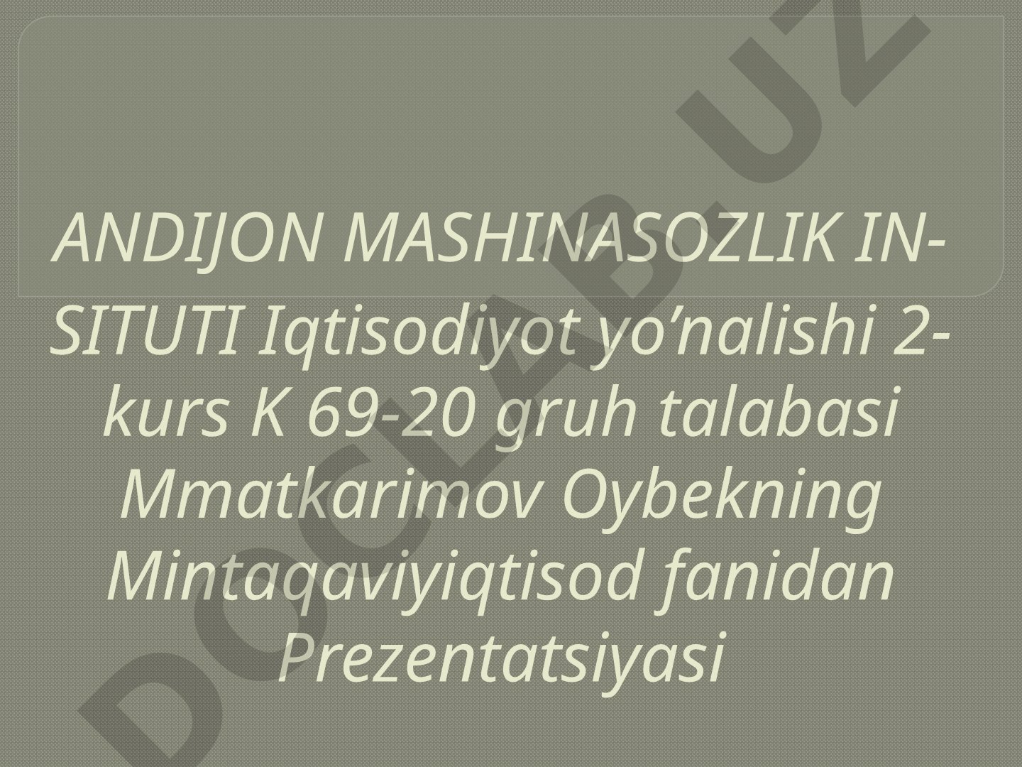 Andijon viloyati qishloq xo'jaligi statistikasi