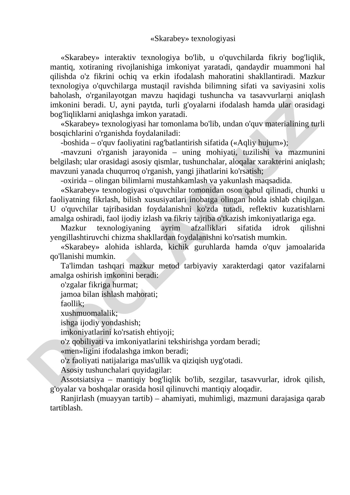 «Skarabey» texnologiyasi