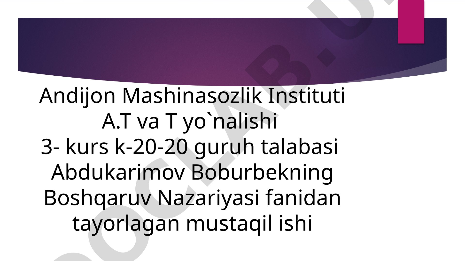 Boshqaruv nazariyasida differensiallovchi, integral va kechikuvchi zvenolar