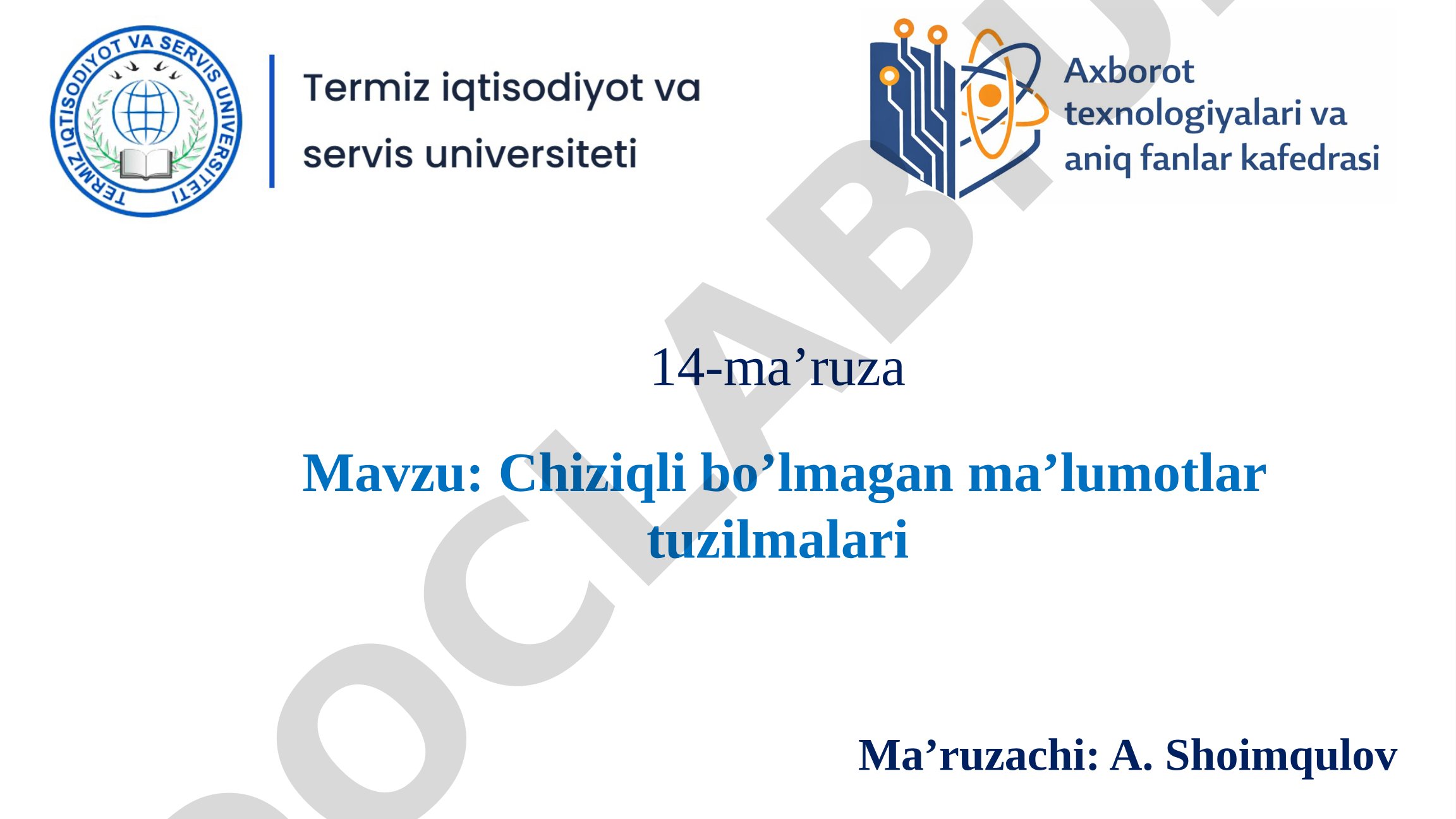Chiziqli bo'lmagan ma'lumotlar tuzilmalari