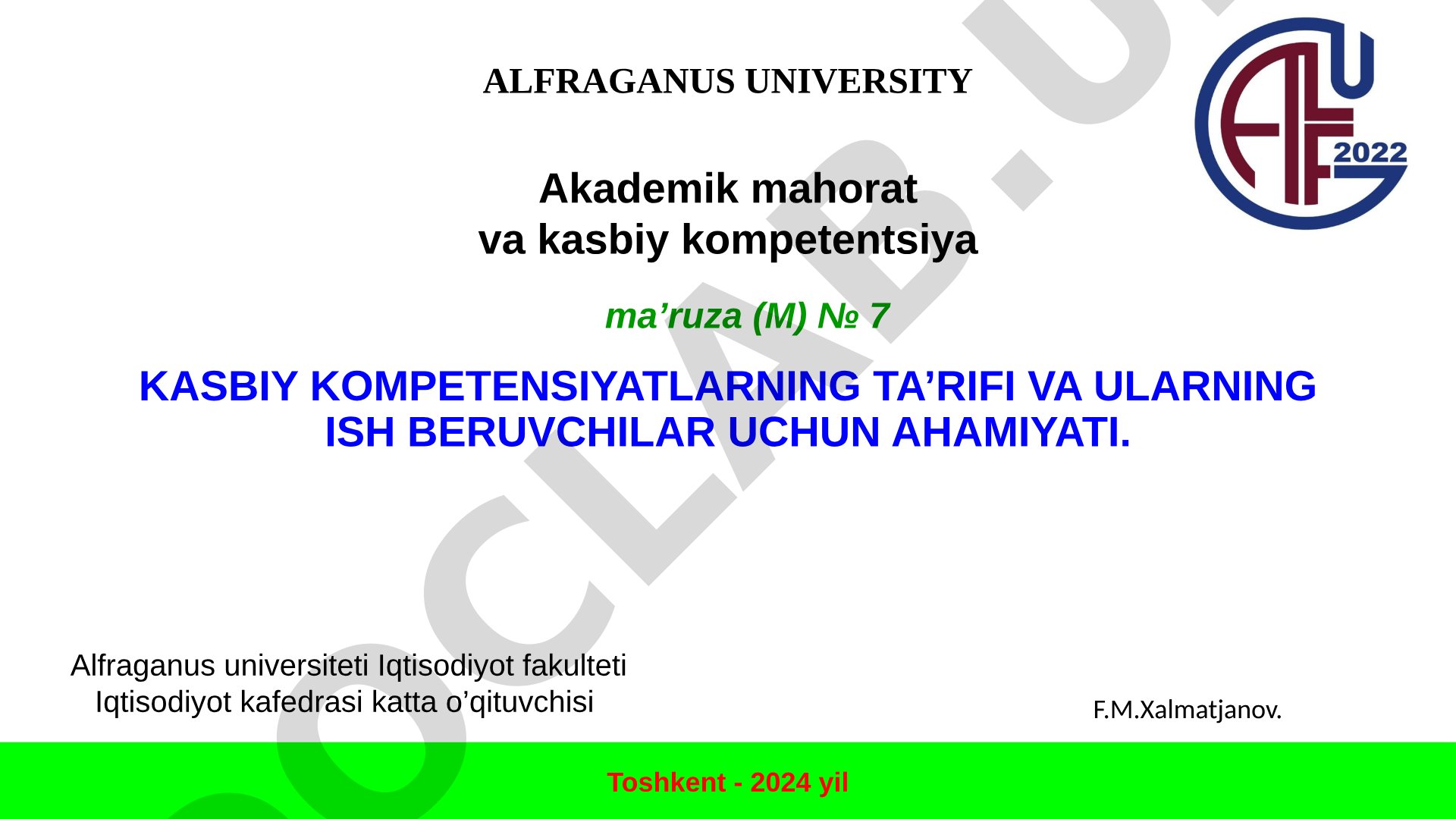 Kasbiy kompetensiyalarning ta’rifi va ularning ish beruvchilar uchun ahamiyati