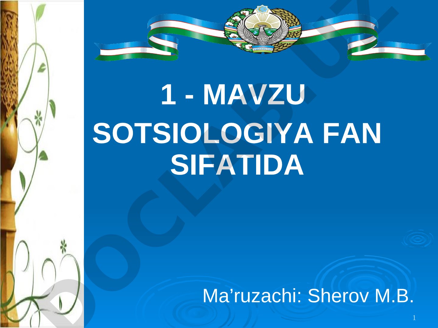 Sotsiologiya fanining kelib chiqishi, ob'ekti, predmeti va tuzilishi bayon etilgan