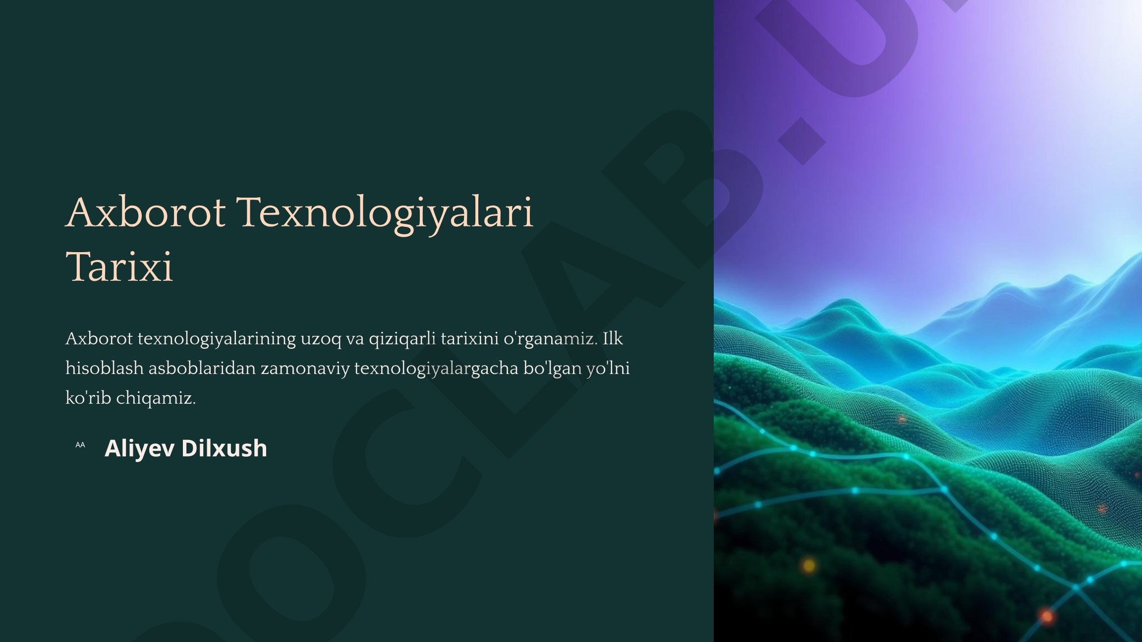 Axborot texnologiyalari tarixi