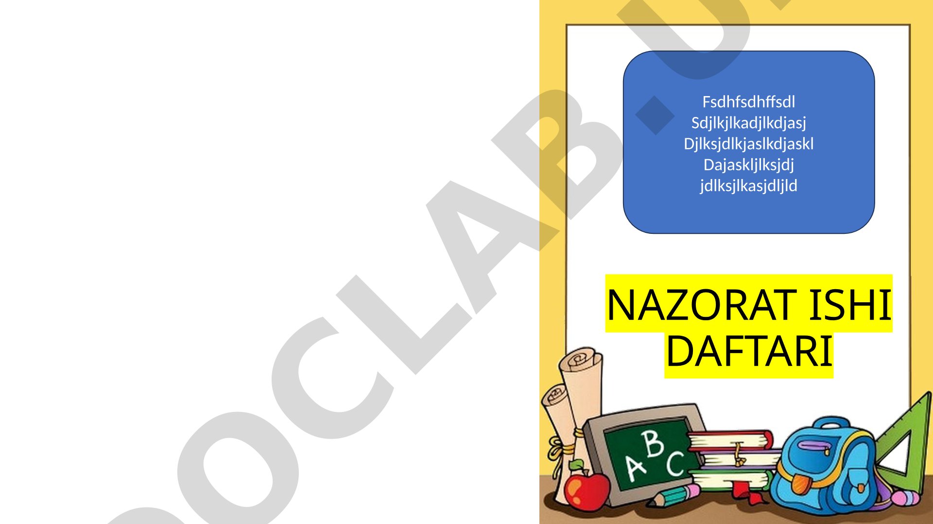 Ona tili nazorat ishi daftari
