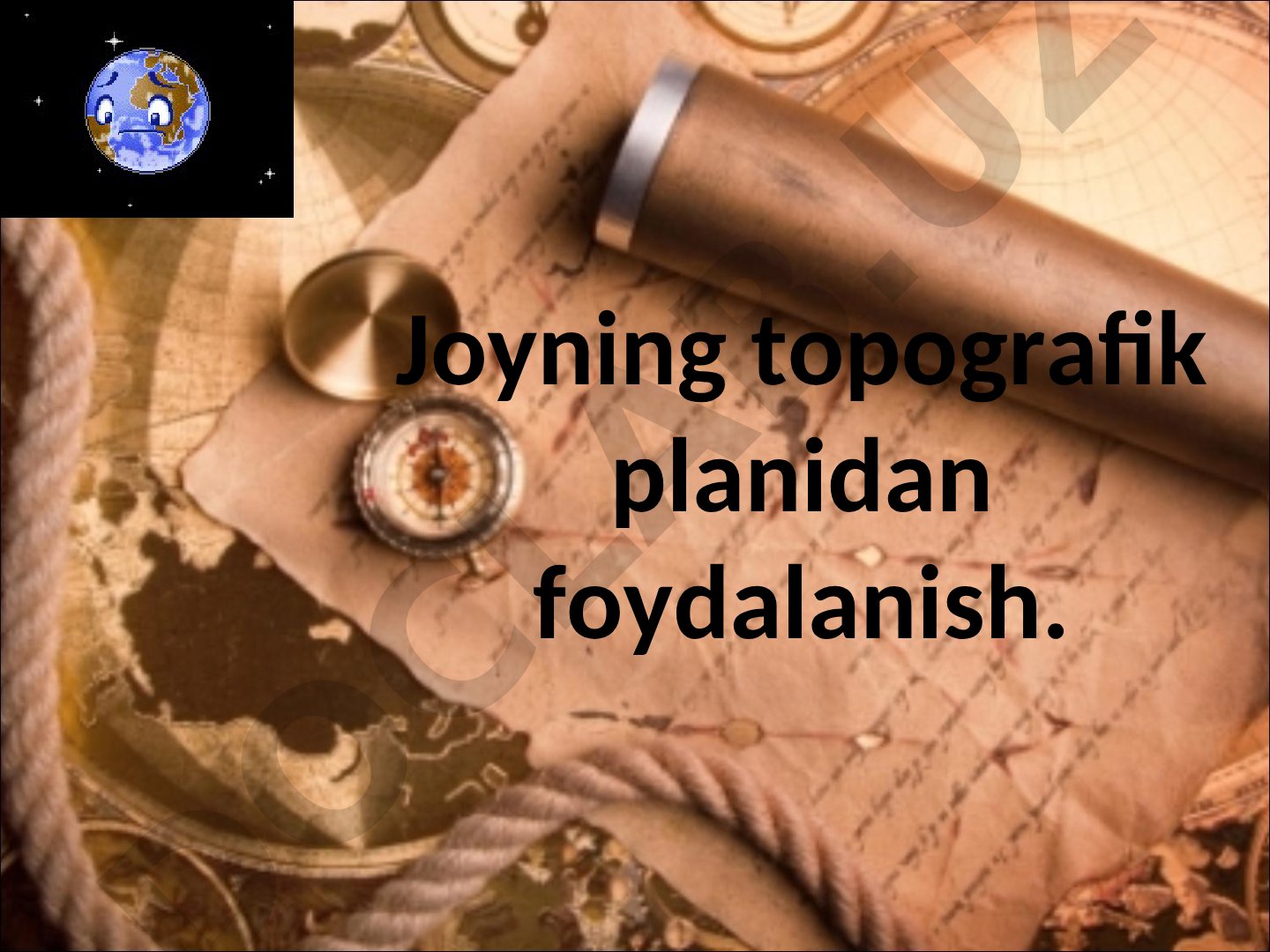 Joyning topografik planidan foydalanish