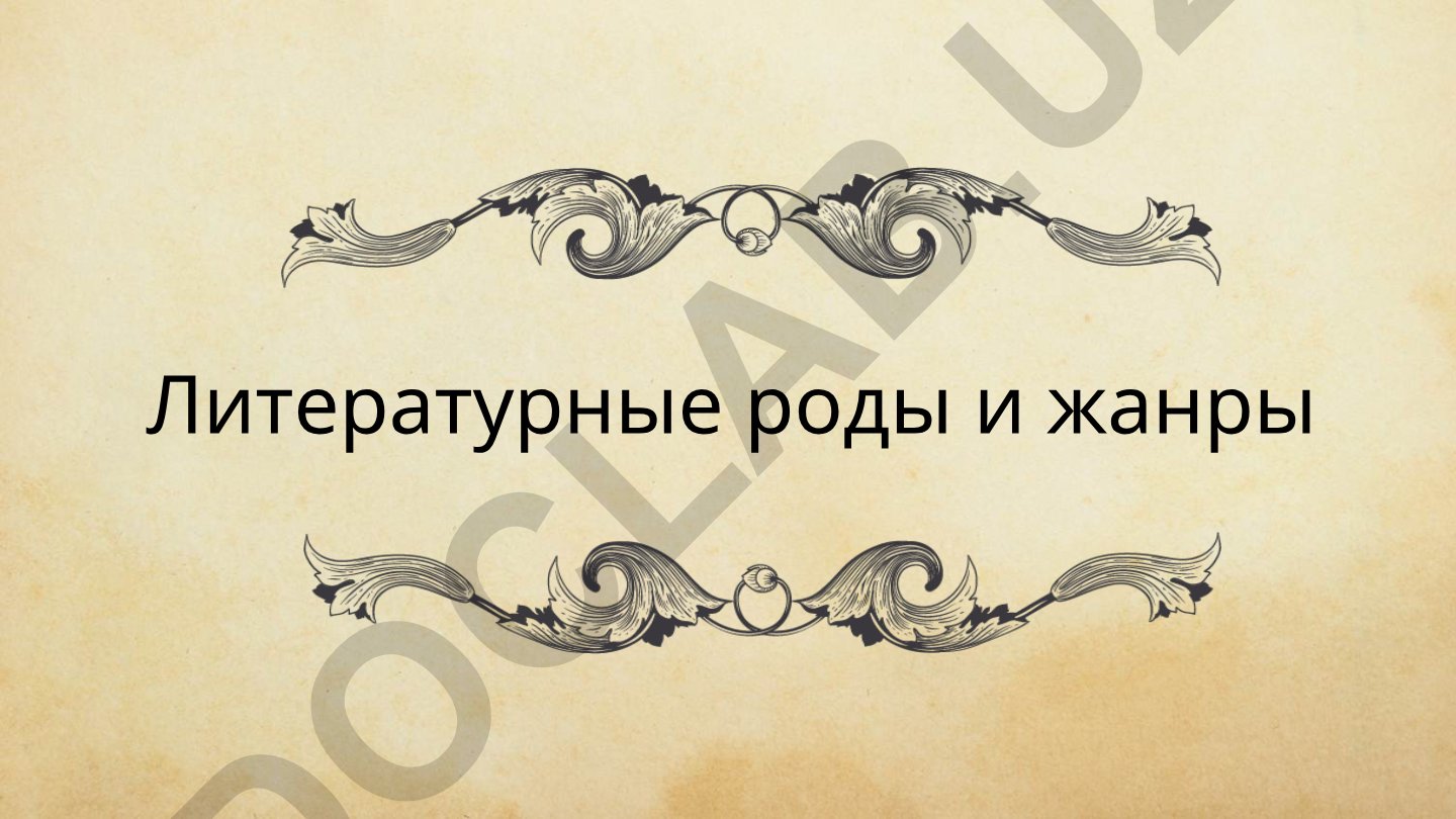 Литературные роды и жанры
