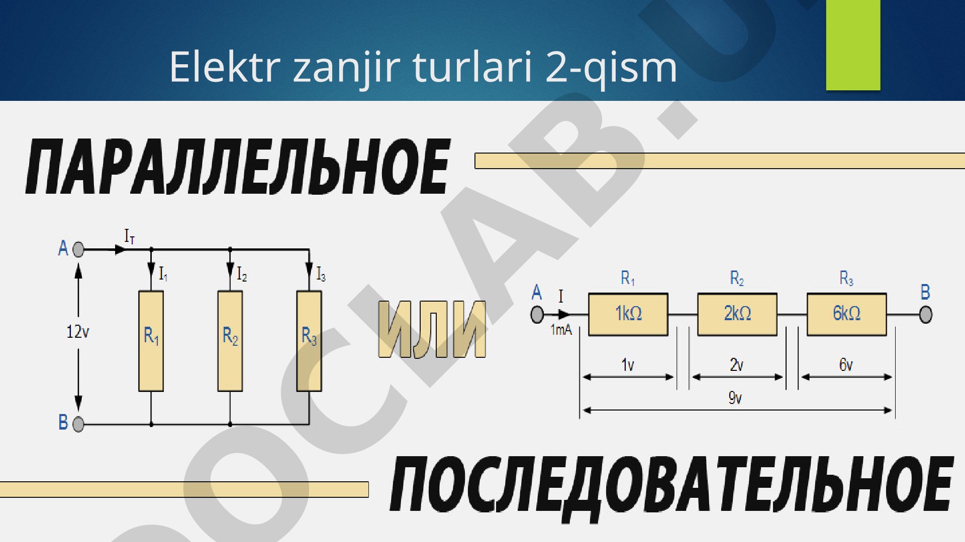 Elektr zanjir turlari 2-qism