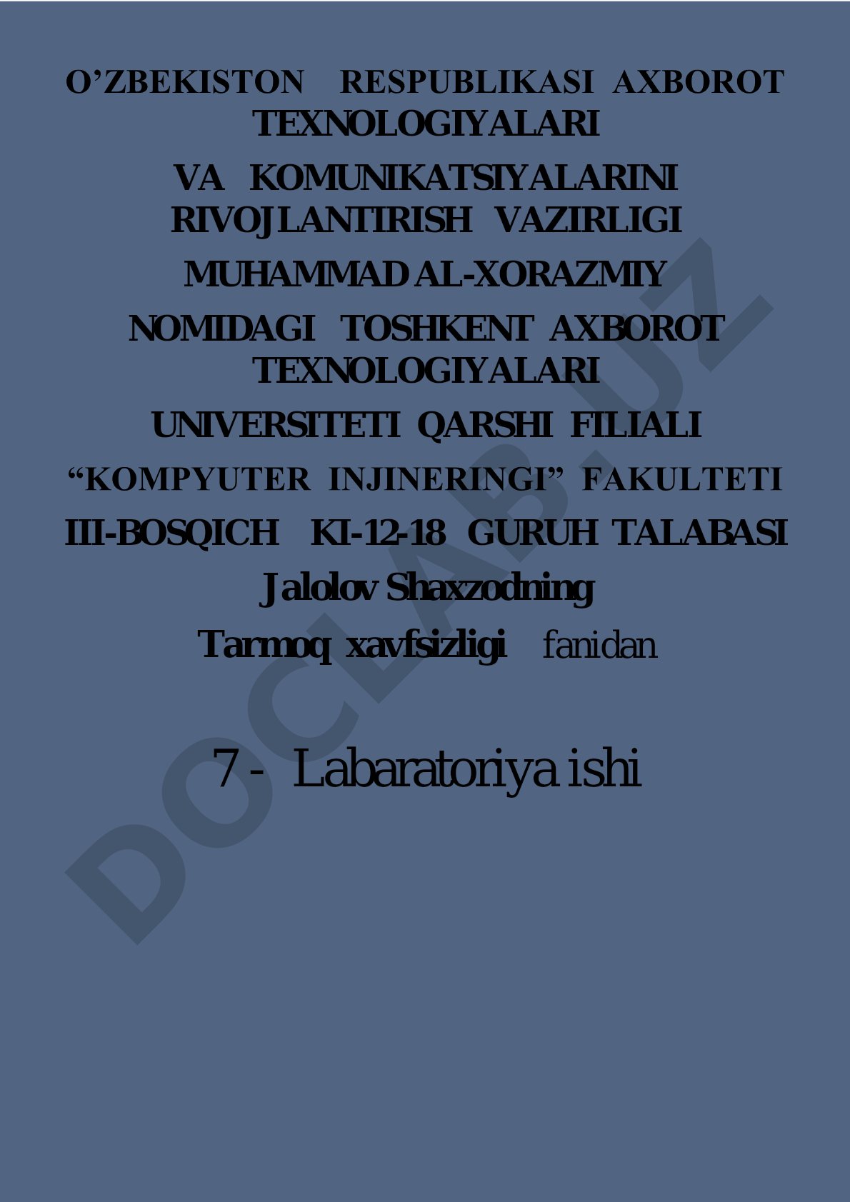 Tarmoqlarni qism tarmoqqa ajratish
