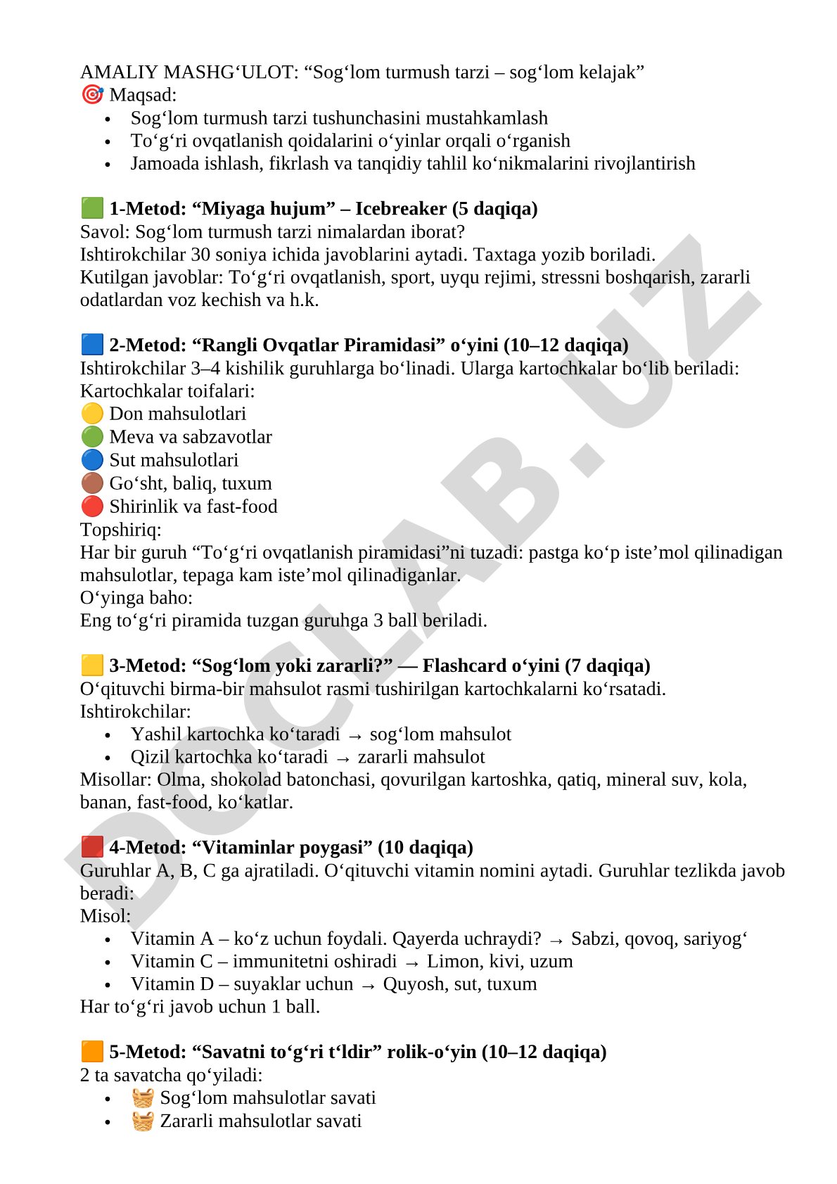Sog‘lom turmush tarzi – sog‘lom kelajak